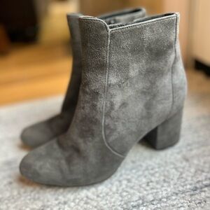 Diane Von Furstenberg Gray Suede Leather Women’s Ankle Boots